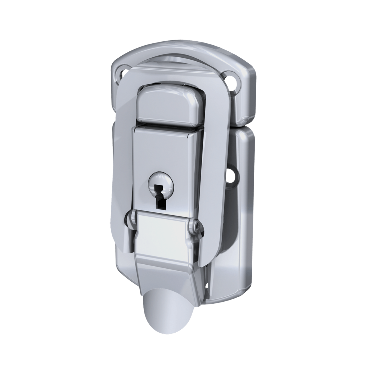 Medium Decorative Drawlatch with Keylock, 3/4 view