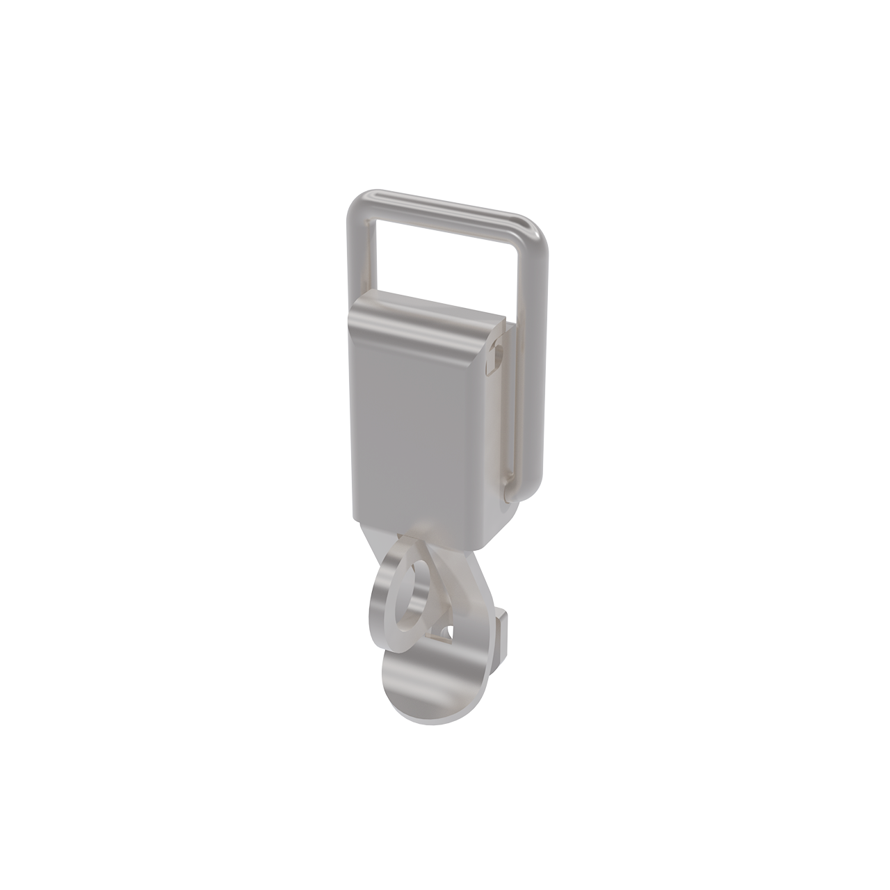 Render of Stainless Steel Compact Pad lockable Straight loop Drawlatch