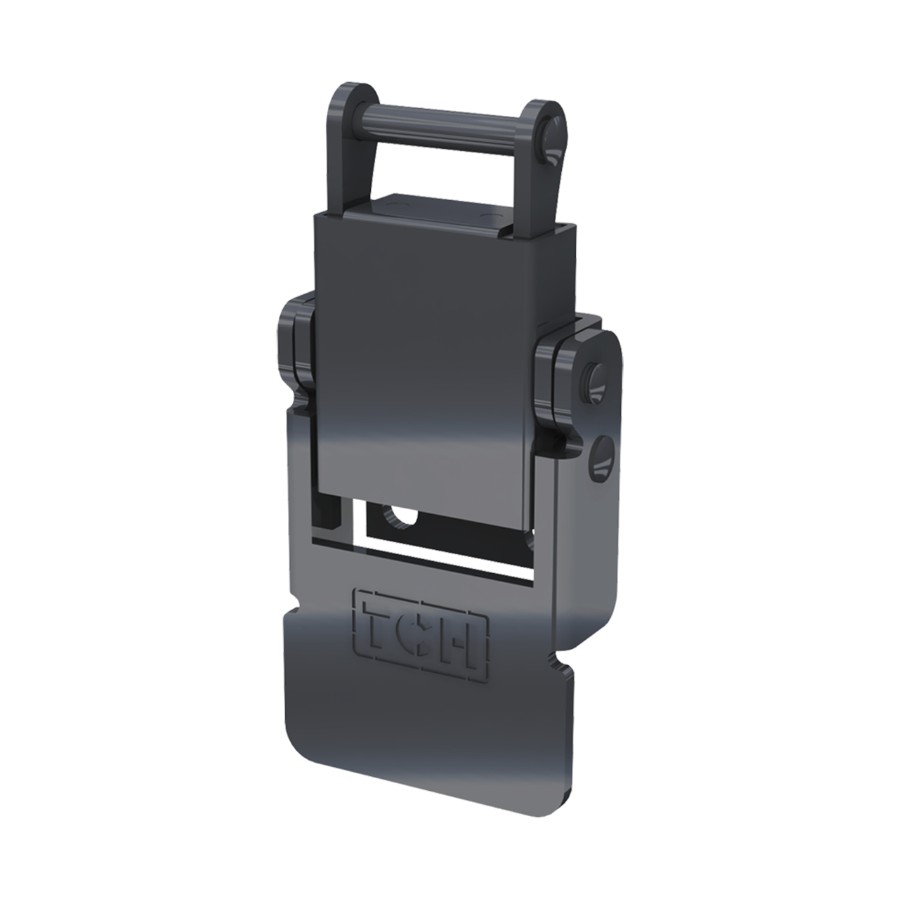 Stainless Steel Compression Spring Drawlatch with Straight Lever, Black