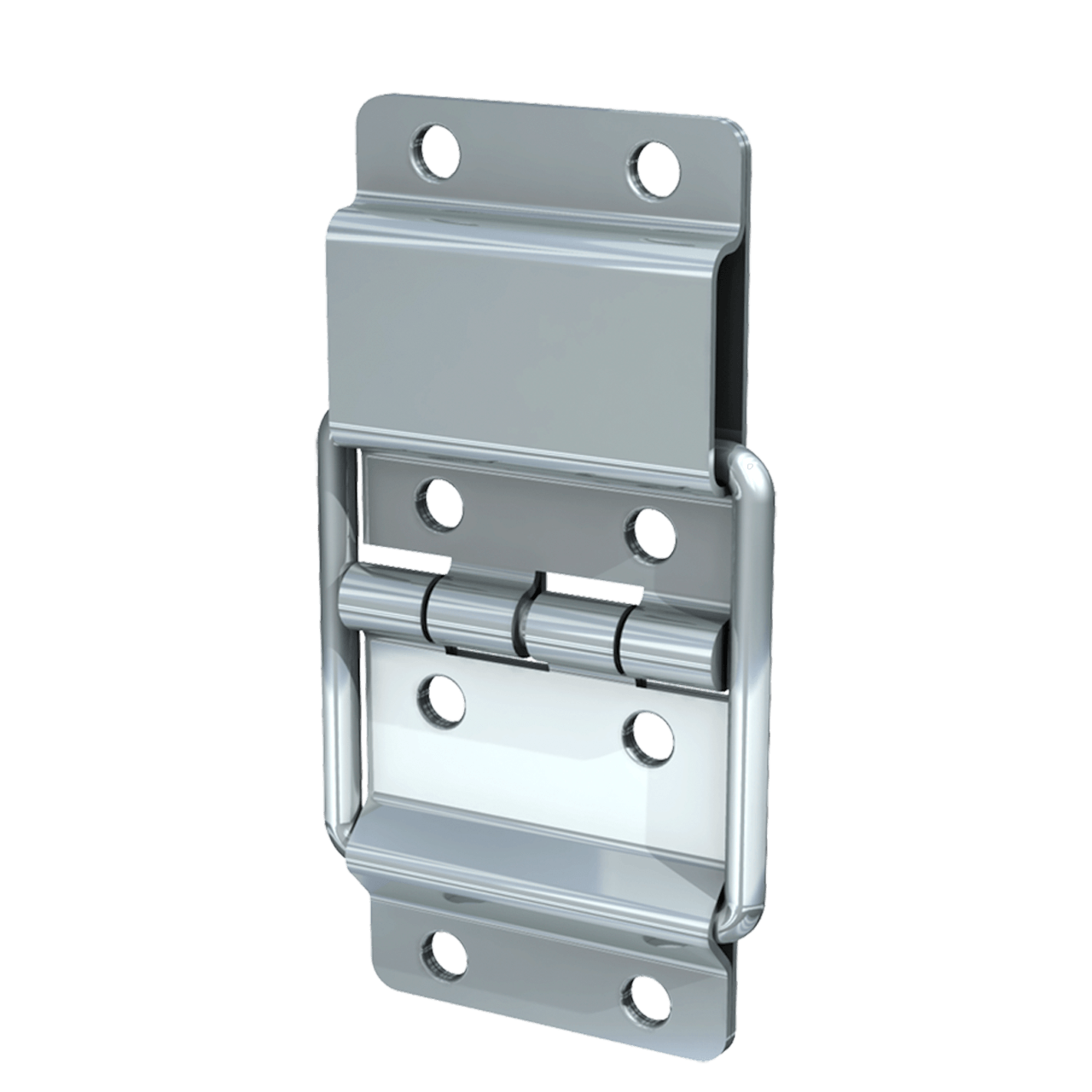 Medium Stop Hinge, 3/4 view