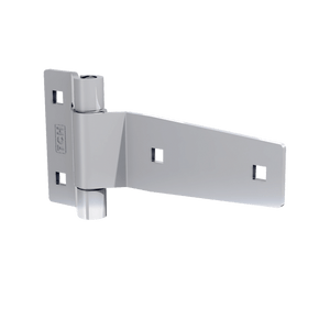 3" Polished Stainless Steel Strap Hinge, 3/4 view