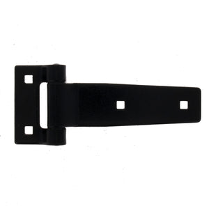 5" Black stainless steel strap hinge, front view
