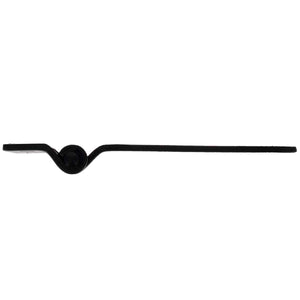 5" Black stainless steel strap hinge, top view