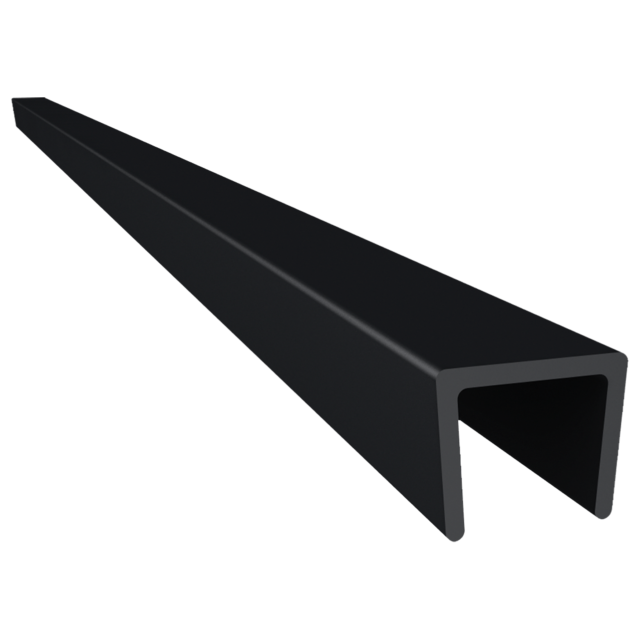 1/4" PVC Plastic U-Cap, 10 Feet Length