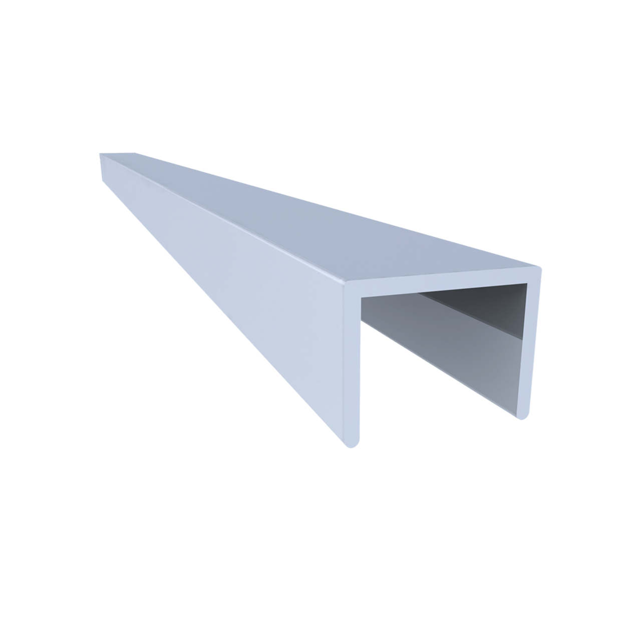 1/2" Aluminum U-Cap, 10 Feet Length