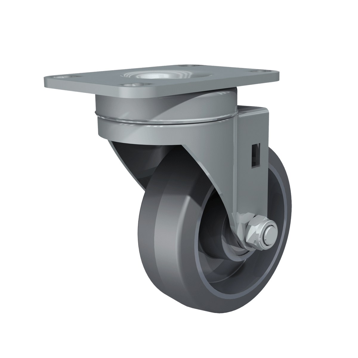 3-1/2&quot; Swivel with Gray Tire and Aluminum Core