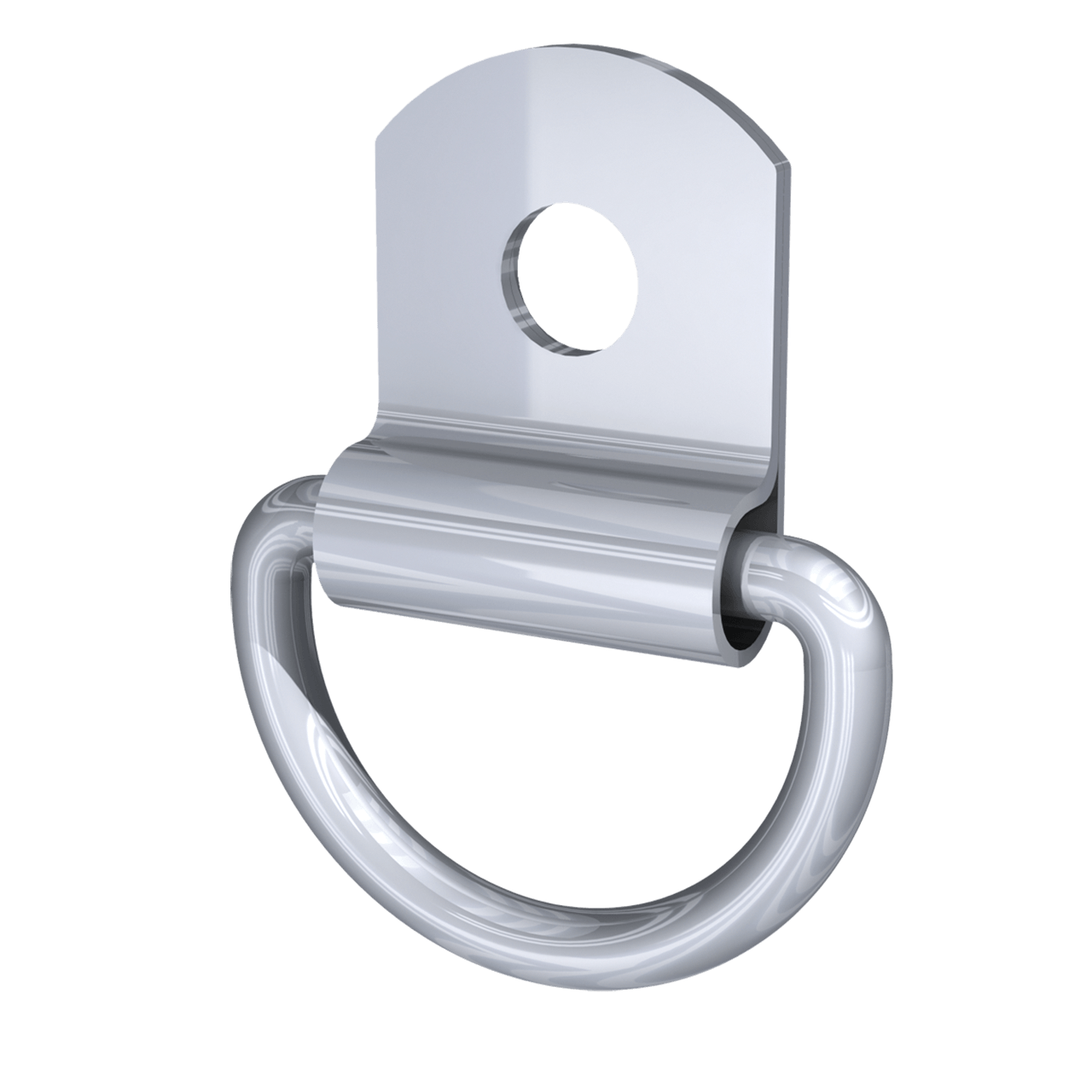 Steel D-Ring, 3/4 view