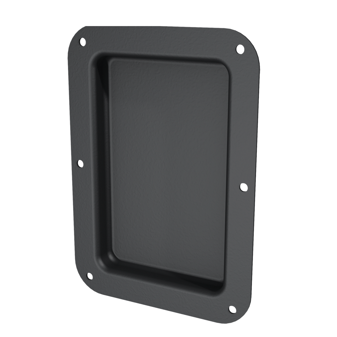 5" x 7" Recessed Dish, Black, 3/4 view