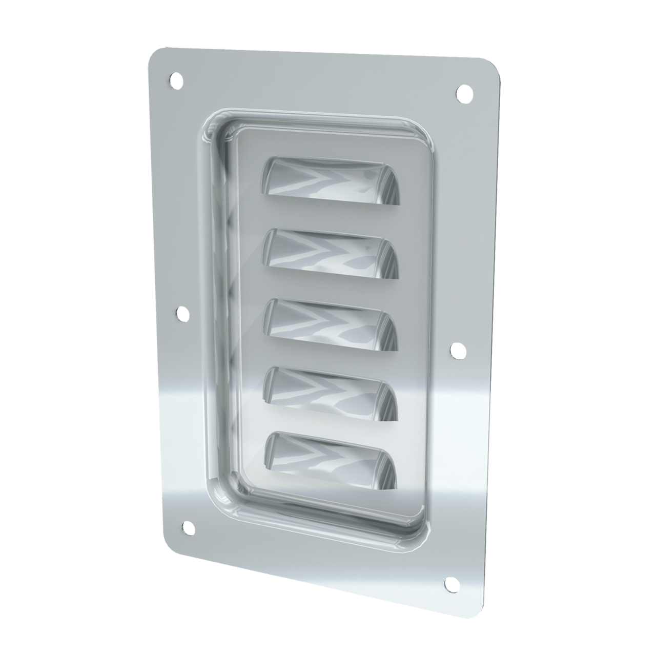 Vertical Mount Louver Dish, 3/4 view