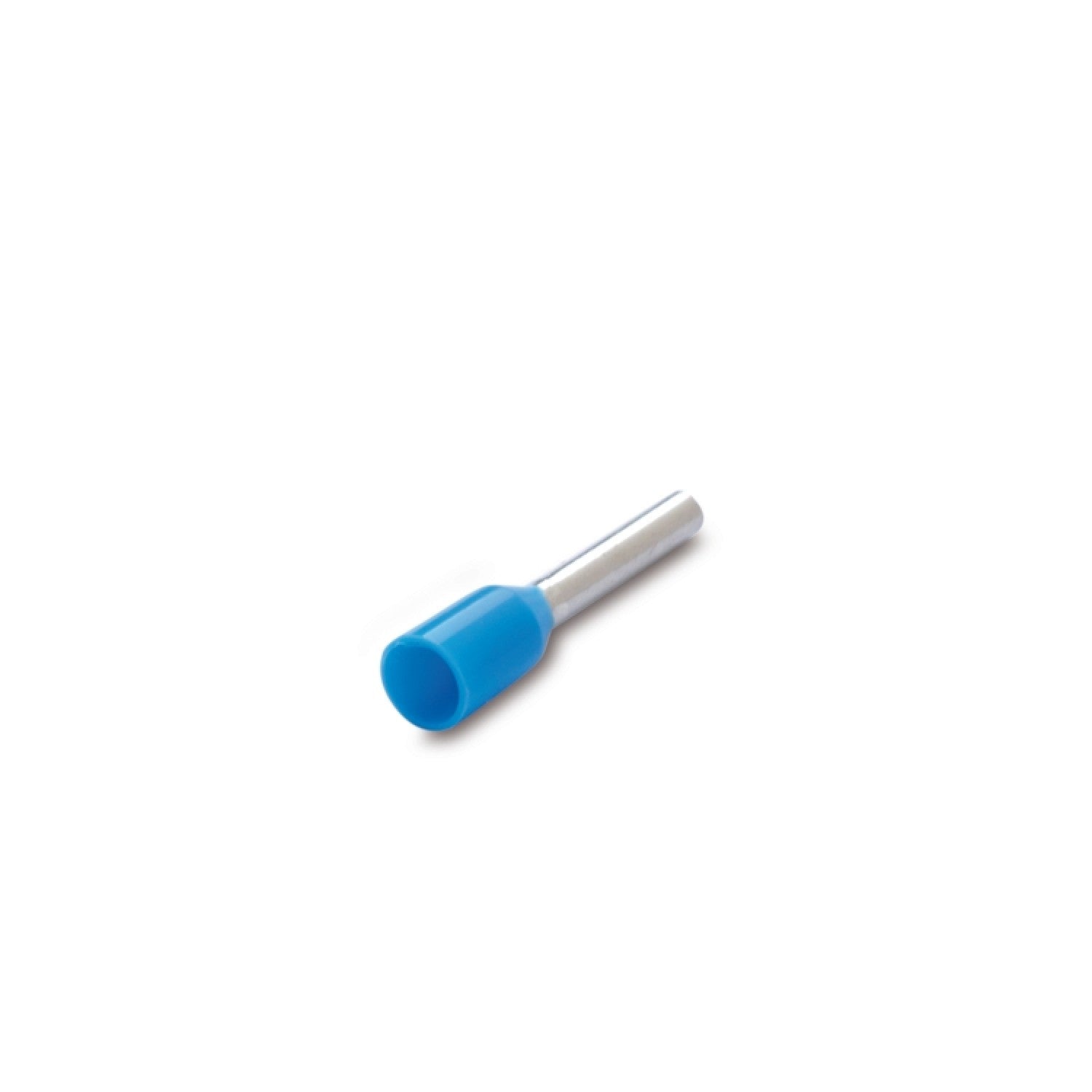 Single blue cable bootlace ferrule