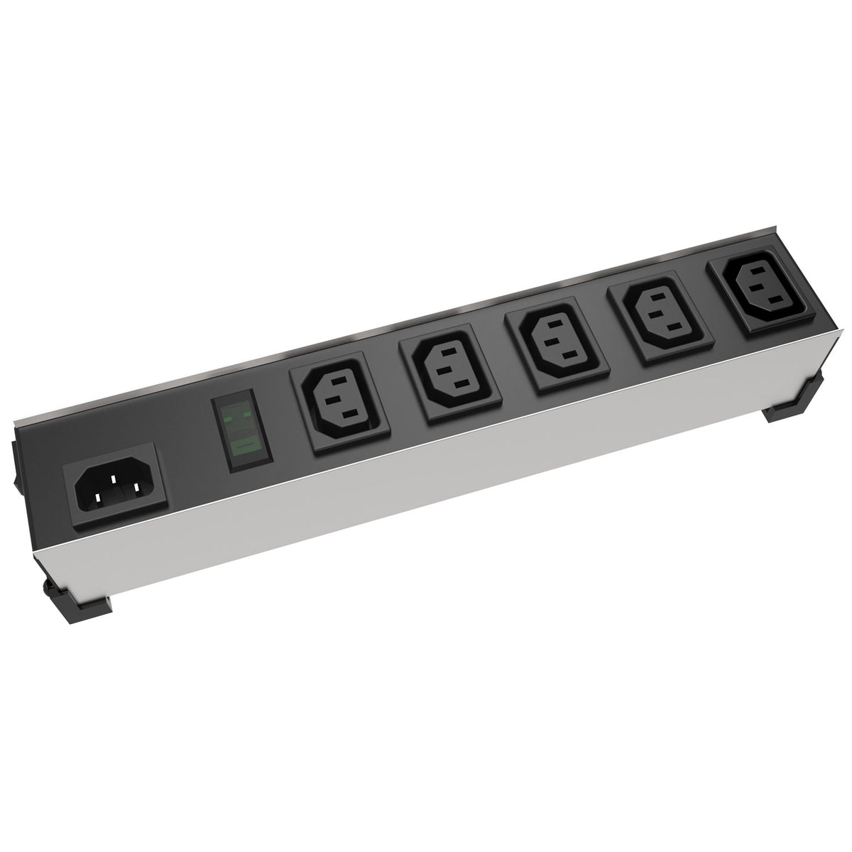 Heavy Duty Power Bar, 16.5&quot; , IEC 8-Outlet, 240VAC, 10A