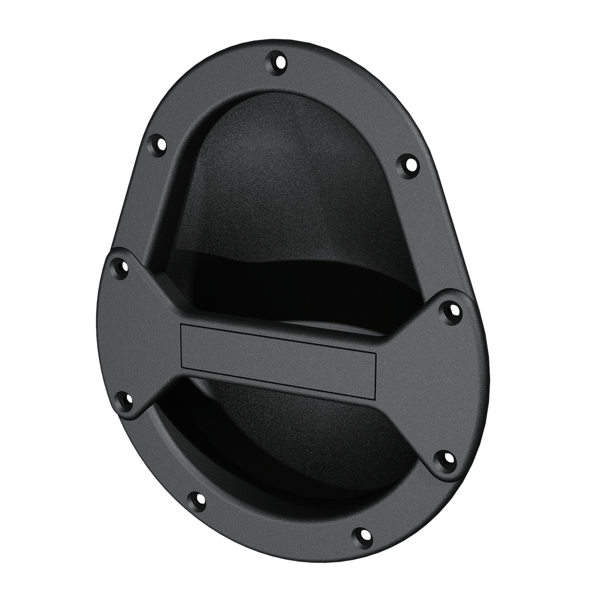 Tear-dropped shaped speaker handle