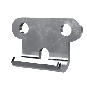 Compact strike with two mounting holes made of steel with zinc plated finish