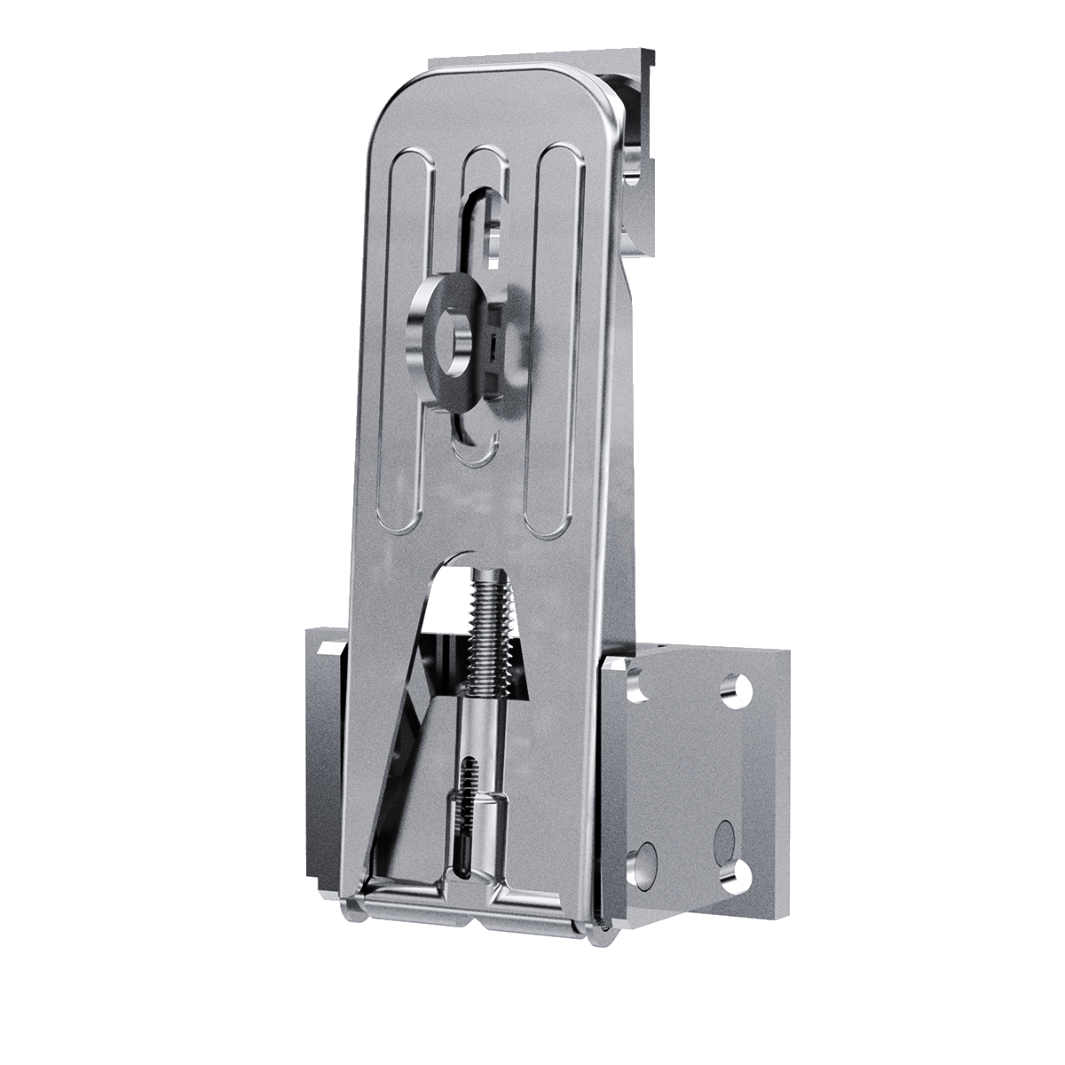Heavy duty large adjustable lever catch with padlock loop and strike