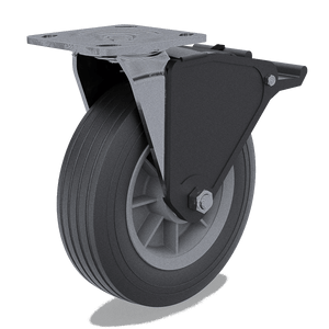 8" Flat Free Field Caster with Brake Kit