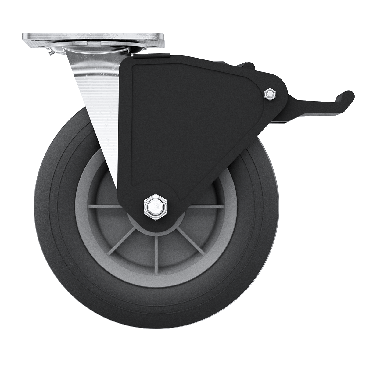 8&quot; Flat Free Field Caster with Brake Kit